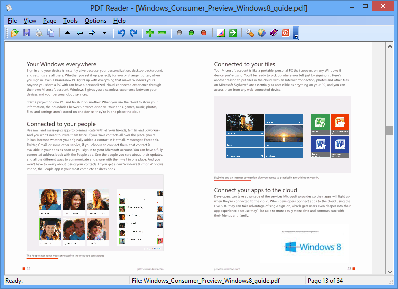Screenshot of PDF Reader for Windows 8 1.01